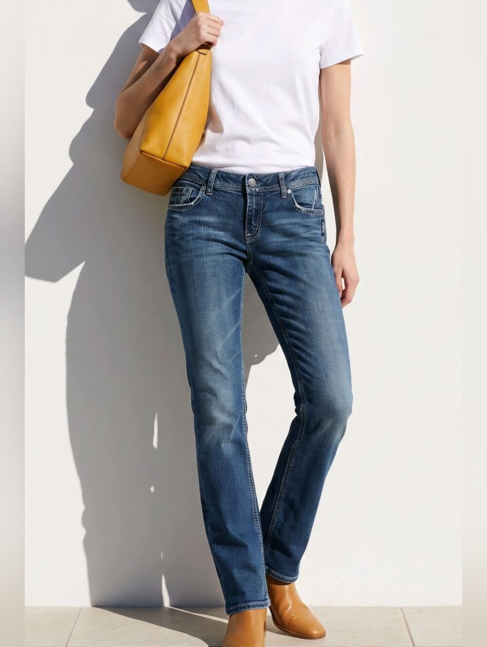 Silver Jeans Co Elyse Straight Jeans Women’s 30x32 Dark Wash Stretch Denim